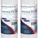 High-Performance 5 Micron 10x2.5 Whole House Pleated Sediment Filter Cartridge for Well Water Filter Replacement Compatible with WFPFC3002, WHKF-WHPL, Made in USA, 2 Pack