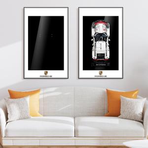 Display Wall Board for Lego Technic Porsche 911 RSR 42096, Wall Art for Lego Car Wall Mount, Gift Idea, Home Decor (Car Not Included, No Lights)