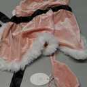 Avidlove Christmas Lingerie Babydolls Velvet Santa Lingerie Sexy Costumes Outfits Pink S