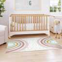 STARUIA Washable Rainbow Rug for Girls Bedroom, Boho Classroom Rug Small 3x5 Area Rugs for Kids Room, Soft Kids Carpet Non-Slip Nursery Rugs for Playroom Tent Baby Dorm