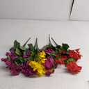 Ouddy Decor Artificial Hibiscus Flowers for Outdoors Decoration, Faux Silk Flowers Bouquet UV Resistant Fake Plants for Garden Porch Patio Vase Box Planter Indoor Outdoor Home Decor, Mixed