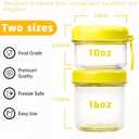 2 x LKTKJDS On the Go Yogurt Parfait Snack Cup 26 oz with Spoon & Lid, 100% Leak Proof Granola Holder for To Go Breakfast Cereal Fruit Overnight Oats Container Reusable, Travel Hiking Camping (yellow Oatmeal Cup)