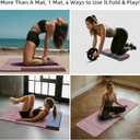 LVME Foldable Yoga Mat, 71"x24"x1/3" Thick(8mm), Non Slip Exercise Mat