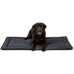 Cybarmour Chew Proof Dog Crate Pad - Outdoor Indestructible Dog Bed - Tough - Potable - Machine Washable - Water & Dirt-Resistant - Large Breeds & Fits 42-Inch Crate - 41"x27", Black