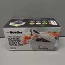 Mueller Pro-Series All-in-One, 12 Blade Mandoline Slicer for Kitchen, Food Chopper, Vegetable Slicer and Spiralizer, Cutter, Dicer, Grater, Kitchen Gadgets Sets with Container, White Sand/Gray