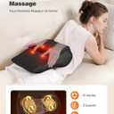 Shiatsu Neck Massager with Heat, 3D Kneading Back Massage Pillow for Pain Relief, Massagers for Neck and Back, Shoulder, Leg, Gifts for Men Women Mom Dad, Stress Relax at Home Office and Car