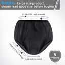 9 Pcs Waterproof Incontinence Underpants Plastic Pants Leak Proof Incontinence Underwear Adult Diaper Cover(XL,Black)