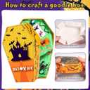 243 PCS Halloween Party Favors for Kids, 24 Pack Coffin-Shaped Goodie Bags with Halloween Toy, Halloween Goodie Bags Stuffers, Bulk Halloween Party Favors Prizes for Kids Trick or Treat