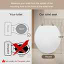 Angol Shiold Wood Toilet Seat, Zinc Alloy Hinges (Round, White)