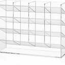 Acrylic Pen Organizer Storage for 200 Markers Vertical Marker Organizer Acrylic Pen Display Holder for Office Desk Desktop Stationery Pencil Storage, Clear, 13 x 4 x 10.2 Inch