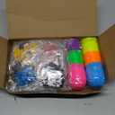 12 Pack 3" Large Filled Easter Eggs with Stem Toy Cars Kids Easter Basket Essential Plastic Surprise Egg Building Blocks 6 in 1 Transform Construction Vehicle Basket Stuffers Boy Egg Hunt Party Favor