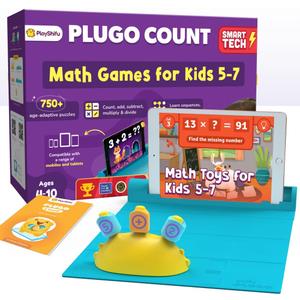 PlayShifu Math Games for Kids 57  Plugo Count | STEM Learning Toy with Numbers & Operators | Fun Interactive Math Kit | Christmas Gift for Children
