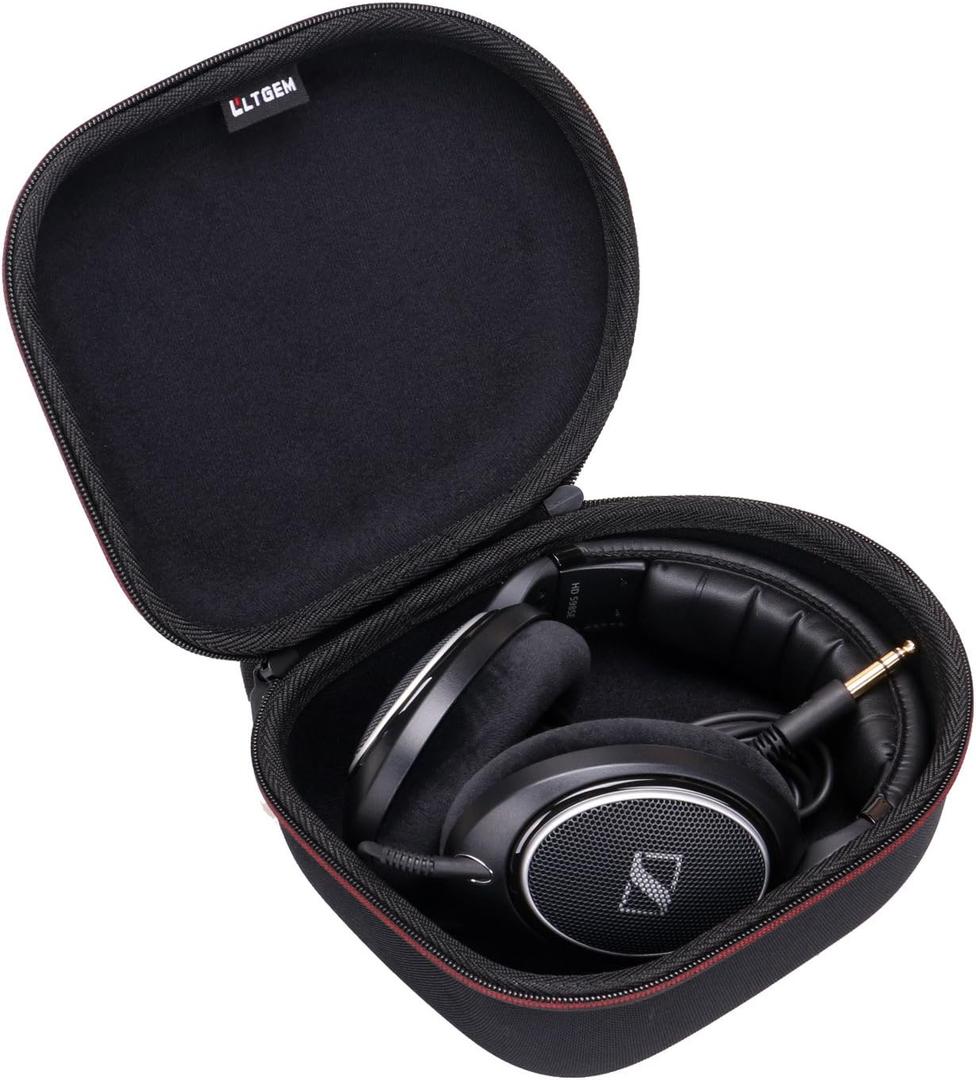 Headphone Case Compatible with Sennheiser HD 280 Pro / 599/600 / 660S2 / 569/490 Pro / 620S / 599 SE Headphones, Black (Black)