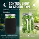 Premium Sprouting Jar Kit 2Pcs Large Wide Mouth Mason Jars With Screen Sprout Lid,Sprouting Jar Stand,Tray,Blackout Sleeves,-Seed Sprouting Kit For Growing Mung beans,Broccoli