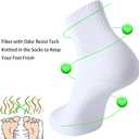 Womens Anti Odor Blister Proof Seamless Breathable Cotton Thin Quarter Crew/Ankle Daily Socks, Size 6-10 (Medium)