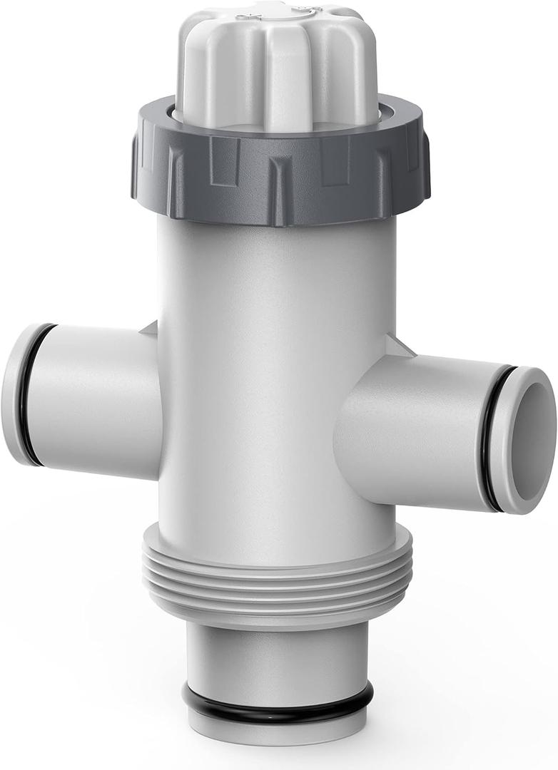 SUMMERBUDDY Split Swimming Pool Hose Plunger Valve, 2 in 1 Hose Plunger Valve Swimming Pool Part for Filter Circulation System