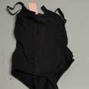FeelinGirl Shapewear Bodysuit Tummy Control for Women Zip-Up Shapewear Thong Waist V Neck Body Shaper Going Out Medium