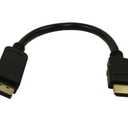 8inch DisplayPort to HDMI Cable 28AWG Gold Plated 4Kx2K, Black