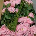 80 Pcs Roses Artificial Flowers, Silk Pink Artificial Flowers Petals Long Stem Roses for Wedding Bouquet Home Party Decor