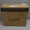 Vinyl Record Player with Speakers Vintage Turntable for Vinyls Records Belt-Driven Turn Table Support 3-Speed, Wireless Playback, Headphone, AUX-in, RCA Line LP Phonograph for Sound Enjoyment Black