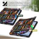 for 6" Kindle Paperwhite 10th Generation 2018 Release 360 Degree Rotating Case, PU Leather Stand Smart Flat Case with Auto Wake/Sleep for Kindle Paperwhite 2018 6 Inch PQ94WIF, Flower Book