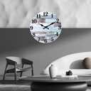 XNM Wood Extra Large Clocks Battery Operated Decorative 24 Inch Nautical Grey Rustic Wall Clock for Office Round Wall Clock Silent(MDF No Solid Wood)