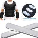Weighted Vest Steel Plates, Adjustable Rustproof Strength Training Weight Long Steel Plate w/Round Head for Loading Leg Guards Weighted Vest, for Men Women Fitness Exercise (8pcs)