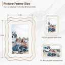 4x6 Enamel Picture Frame with HD-Tempered Glass, Display 3x5 Photo with Mat, Ornate Photo Frame with Gold Metal Edge & Velvet Back for Tabletop & Wall Mount Vertically or Horizontally Display, White
