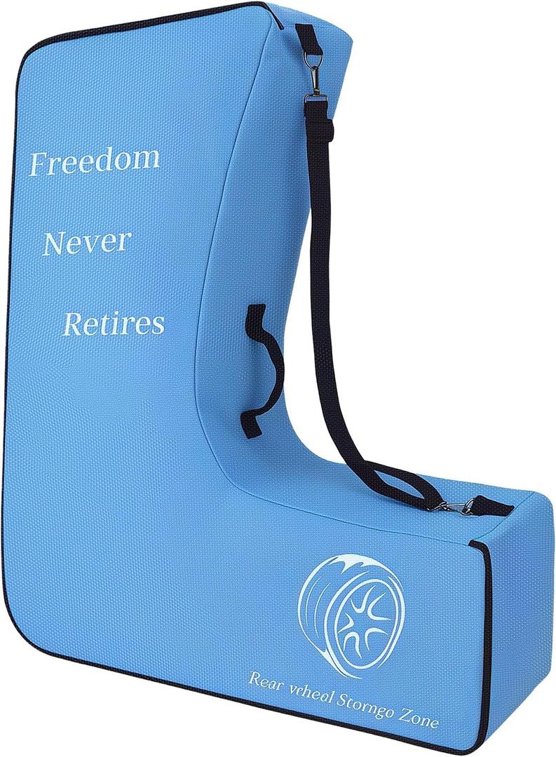 Carbon Ultralight Rollator Walker Travel BagPacking Bag-Ultralight, Durable, Portable Adjustable Shoulder & Hand Straps | Fits All Models for Carbon Fiber Walker,Carbon Rollator Accessory (Blue)