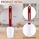 Set of 3 High Temp Silicone Spatulas Heat Resistant Rubber Commercial Heavy Duty Silicone Scraper Spatula with Handle for Kitchen Baking Cooking(10 x 2 Inches,Spoon Spatula)