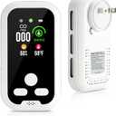 Smoke and Carbon Monoxide Detectors Plug in Wall, 4-in-1 CO Detector Smoke Alarm Humidity & Temp Meter, Portable Carbon Monoxide Alarm HD Screen, CO Monitor for Home Travel Hotel Camping RV (White)