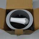 Compact Toilet Brush & Holder, Stainless Steel Handle, Space Saving for Storage, Deep Cleaning, Drip-Proof, Easy to Assemble, Nylon Bristles, White & Grey (1 Pack)