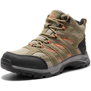NORTIV 8 Women's Waterproof Hiking Boots Outdoor Trekking Mid Backpacking Mountaineering lightweight boots, 7.5 brown