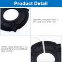 INCREWAY 1Pack Split Lighting PU Ceiling 3D Modeling Ceiling Cover Plate Ceiling Fan Medallion Home 12 Inch OD x 5.3 Inch ID (Black)