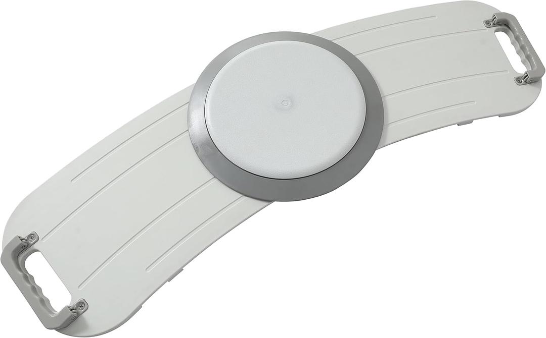 Rotating Transfer Board with Turntable & Dual Assisted Handles - FSA/HSA - Eligible Sliding Transfer Board for Wheelchair to Bed or Sofa, Non-Slip Home Care Mobility Aid for Seniors & Caregivers White
