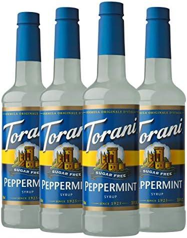 Torani Sugar Free Syrup, Peppermint, 25.4 Ounces (Pack of 4)