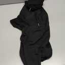 Hilinker Women's Long Sleeve Cropped Hoodie Workout Drawstring Super Crop Tops without Camisole (Medium, Black)