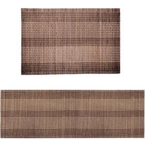 ANDSTAR 12x72 Inch Weave Bamboo Table Runner Stain Resistant Heat Resistant Oil-Proof Non-Slip Waterproof Easy to Clean Table Runner for Kitchen Dinning Room Table Decoration(Coffee,1 Piece)