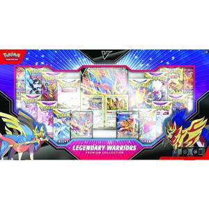 Pokemon TCG: Legendary Warriors Premium Collection Box, Zacian Zamazemta Promos, Gift for Kids, 14 Booster Packs from Sword & Shield