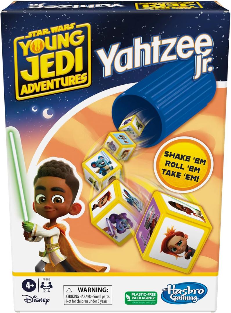 Hasbro Gaming Yahtzee Jr. Star War: Young Jedi Adventures Edition Board Game for Kids | Ages 4+ | 2-4 Players | Counting and Matching Games for Preschoolers