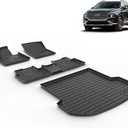 Floor Mats & Cargo Liner for 2023 2022 2021 Hyundai Santa Fe All Weather Car Mats Floor Liners Trunk Mat Hyundai Santa Fe Floor Mats Cargo Mat Trunk Liner Black Accessories