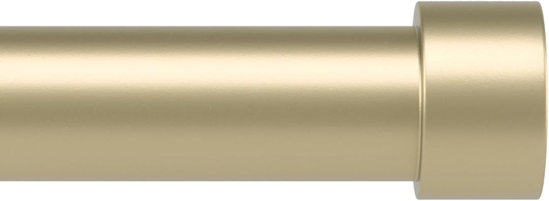 Umbra Cappa Curtain Rod, Includes 2 Matching Finials, Brackets & Hardware, 66 to 120-Inches, Gold