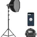 GVM 80W Photo Studio Lighting Kit, LED Video Light with Bowen Mount 23.6" Softbox, Tripod Stand, Continuous Output Daylight 5600K Lights for Photography