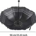 Vintage Parasol Gothic Umbrella, Folding Lace Parasol Princess Lace Parasol Umbrella UV Protection Umbrella,for Cosplay Party Decoration