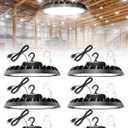 VOLISUN 6 Pack UFO Led High Bay Light 30,000LM, 200W, 5000K Daylight, 100-277V High Bay Led Shop Light, ETL Listed Commercial Bay Lighting for Garage Workshop Barn Factory Warehouse