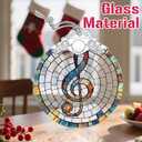 Christmas Ornaments: Stained Glass Ornament, Christmas Tree Ornament, Hanging Ornaments for Home Decor & Xmas Tree Decorations Exquisite Holiday Decor, Gifts & Holiday Present - Musical Note