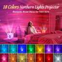 Birthday Gifts for Women Teen Girl Gifts Trendy Stuff Northern Lights Projector, 18-Color Cool Stuff Gifts for Teenage Girls Boy Mood Lighting, Galaxy Projector for Bedroom Cute Room Decor Aesthetic