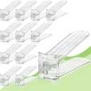 Clear Shoe Slot Organizer, 12 Pack Adjustable Shoe Slots Organizer for Closet Clear Shoe Stackers Shoe Rack Holder Shoe Space Savers for a Pair of Shoes