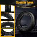 2 x 2-pack 10x2.125 Solid Tire,10 inch Shock Non-Pneumatic Scooter wheels,10x2.125 Explosion-Proof Tubeless Tyre Front/Rear Tire Replacement Wheel For Electric Scooter Accessories