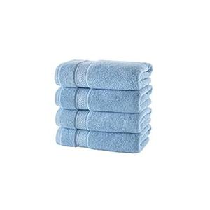 NOVA Luxury Linen - Premium Quality Turkish Hand Towels for Bathroom, Hotel, and Spa - Pack of 4, Sky Blue